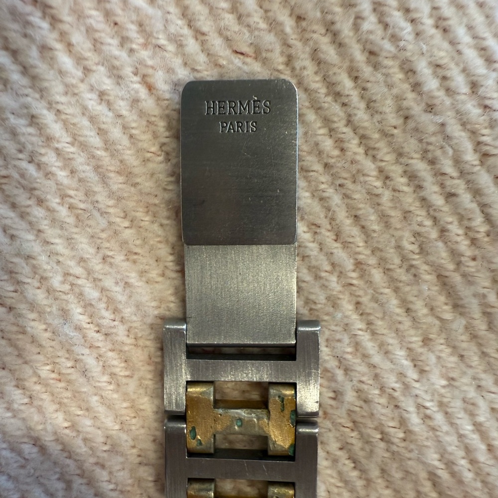 Hermes Silver and Gold Classic Watch - Picture 5 of 8